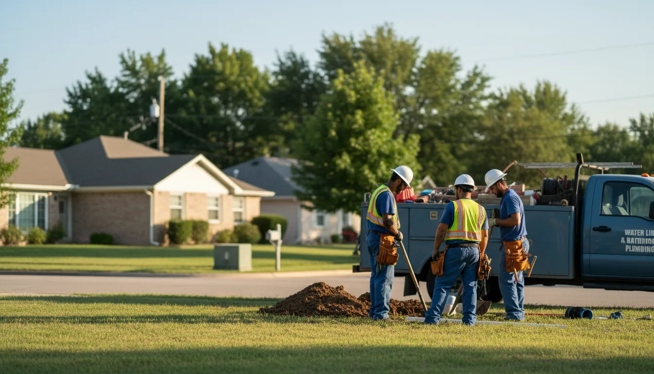 Residential water line and bathroom plumbing service in Clio, MI